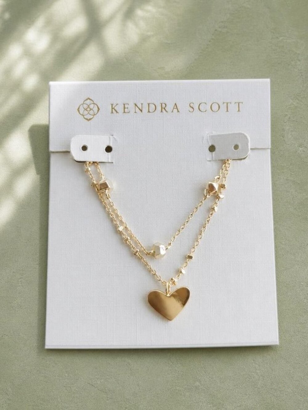 Kendra Scott Ari Heart Gold Multi Strand Necklace
